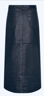 PhoebeCC Leather Slit Skirt - Black - Afbeelding 2