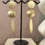Hinth - Circles Pin - Brushed - Earrings - Gold
