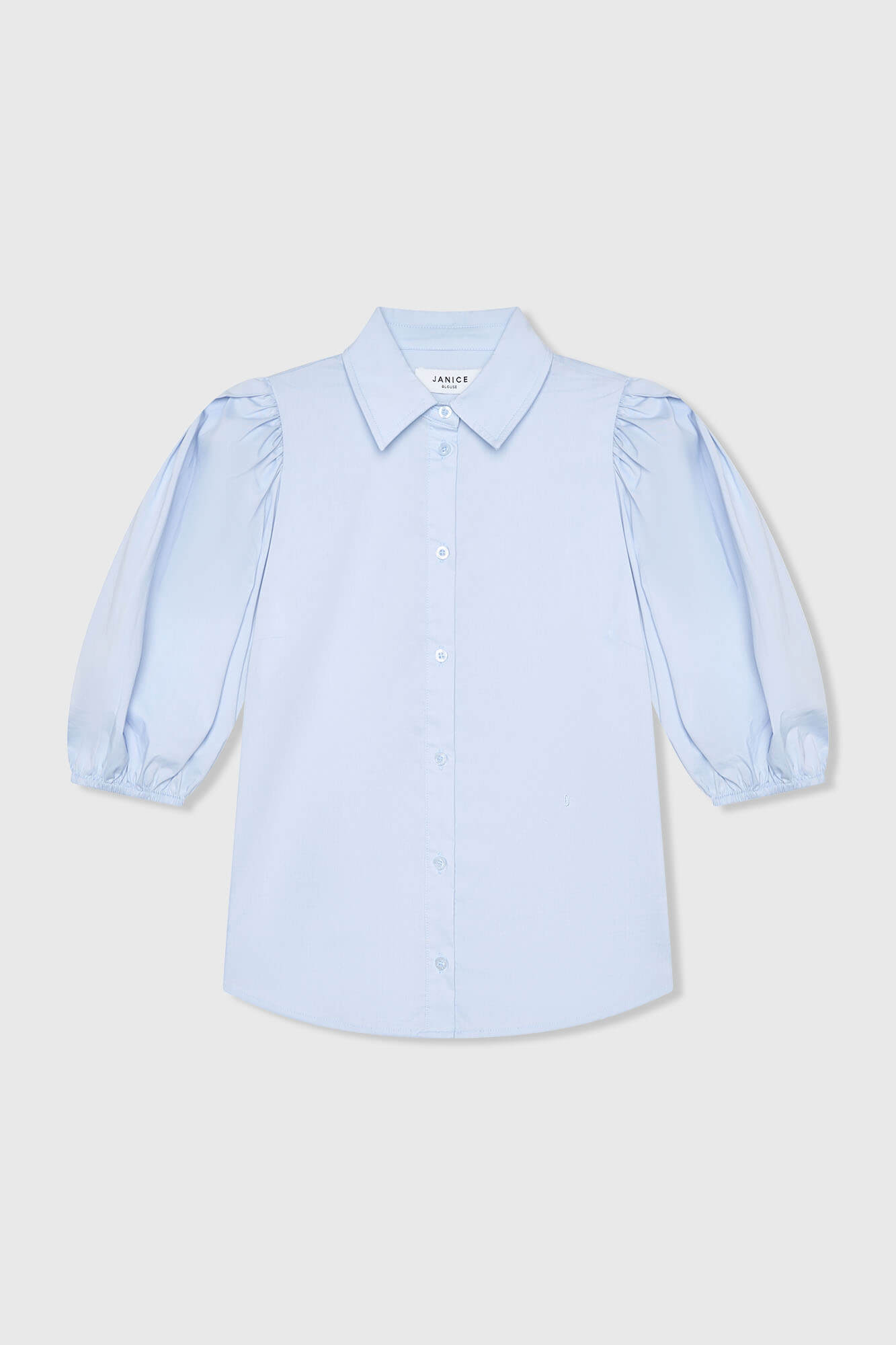 katoenen-blouse-dames-lars-blauw-janice-00 Lars Blouse - Blauw - Afbeelding 1