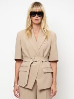 Nissa Short Sleeve Blazer - Sand Beige - Afbeelding 4