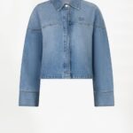 Talisa Denim Cape Shirt - Light Washed Blue