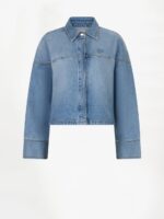 Talisa Denim Cape Shirt - Light Washed Blue