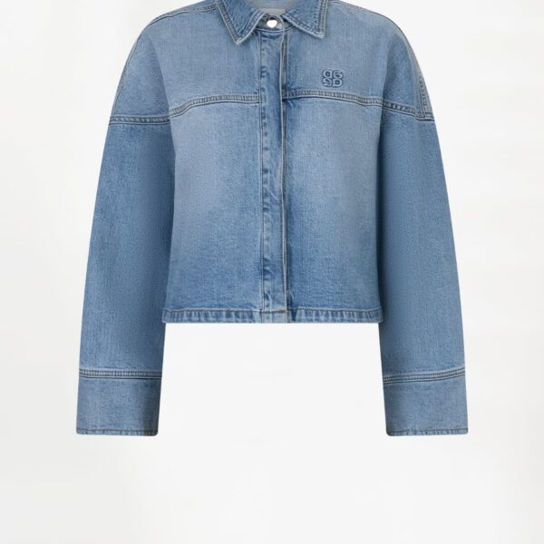 Talisa Denim Cape Shirt - Light Washed Blue