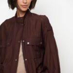 Mindy Utility Bomber - Chocolate Brown