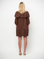 Kyo Volant Mini Dress - Chocolate Brown - Afbeelding 3