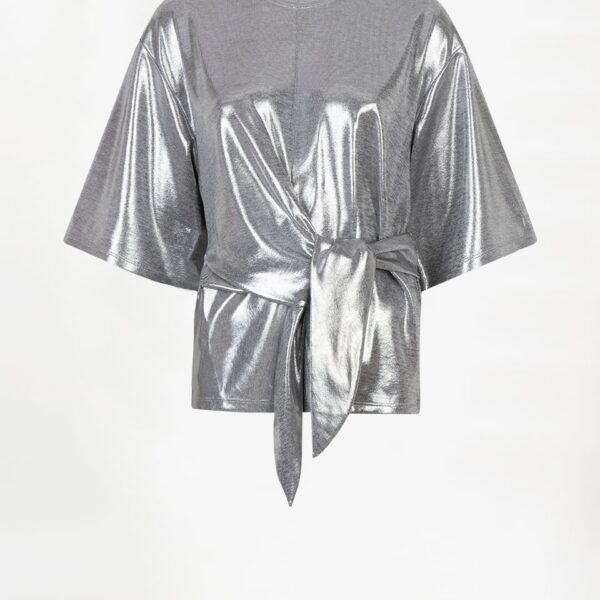 Uxia Metallic Top - Silver