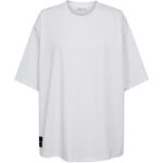 Back Logo Loose Tee - White/Black Print