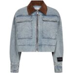 Meliza Crop Denim Jacket - Bleached Denim