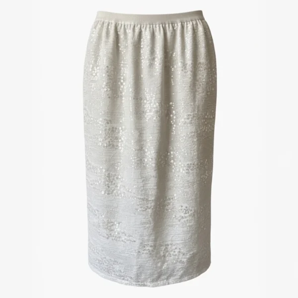 Kian S6 Sequin Skirt - Off White
