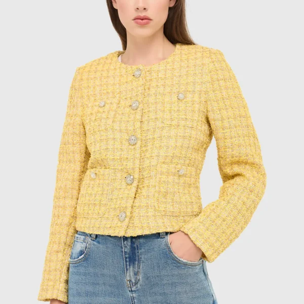 Laurent Tweed Blazer - Geel