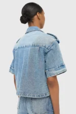 Spike Denim Blouse - Blauw - Afbeelding 2