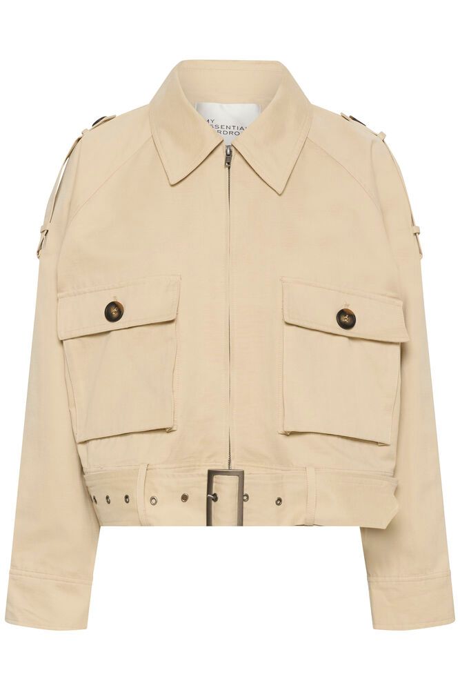 image (40) Lyon Short Jacket - Brown Rice Nature - Afbeelding 1