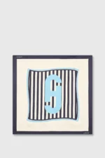 Effron Silk Scarf - Streep Blauw