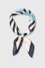 Effron Silk Scarf - Streep Blauw - Afbeelding 2