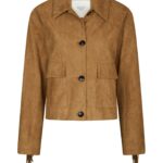 Lauron Faux Suede Jacket - Cognac