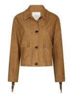 Lauron Faux Suede Jacket - Cognac