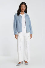 Bat Jeans Jacket - Light Blue