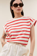 Tobi Stripe Top - Poppy Red Stripe - Afbeelding 2