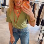 Milla V-Neck Tee - Olive