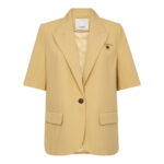NilanCC Fitted SS Blazer - Pale Yellow