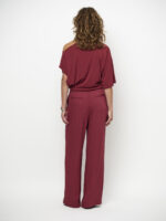 Kenila Wide Leg Pants - Berry Red - Afbeelding 3