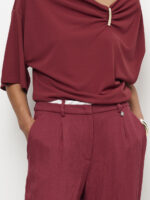 Kenila Wide Leg Pants - Berry Red - Afbeelding 2