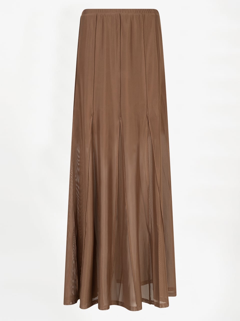 261491_8300_01_packshot_329 Solis Mesh Wide Maxi Skirt - Mocha Mousse - Afbeelding 1
