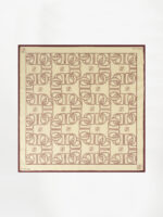 Monogram Scarf - Butter Yellow/Berry Red