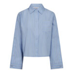 SimoCC Stripe Button Shirt - Pale Blue