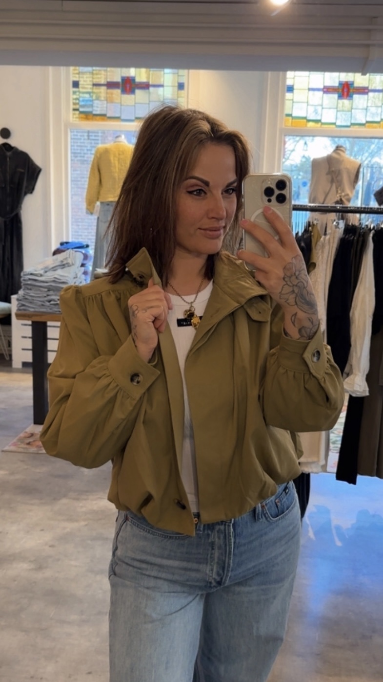 eid1812337769251130cameraposition1-8 Balloon Jacket - Olive - Afbeelding 1