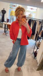 Denim Blouse - Red - Afbeelding 3