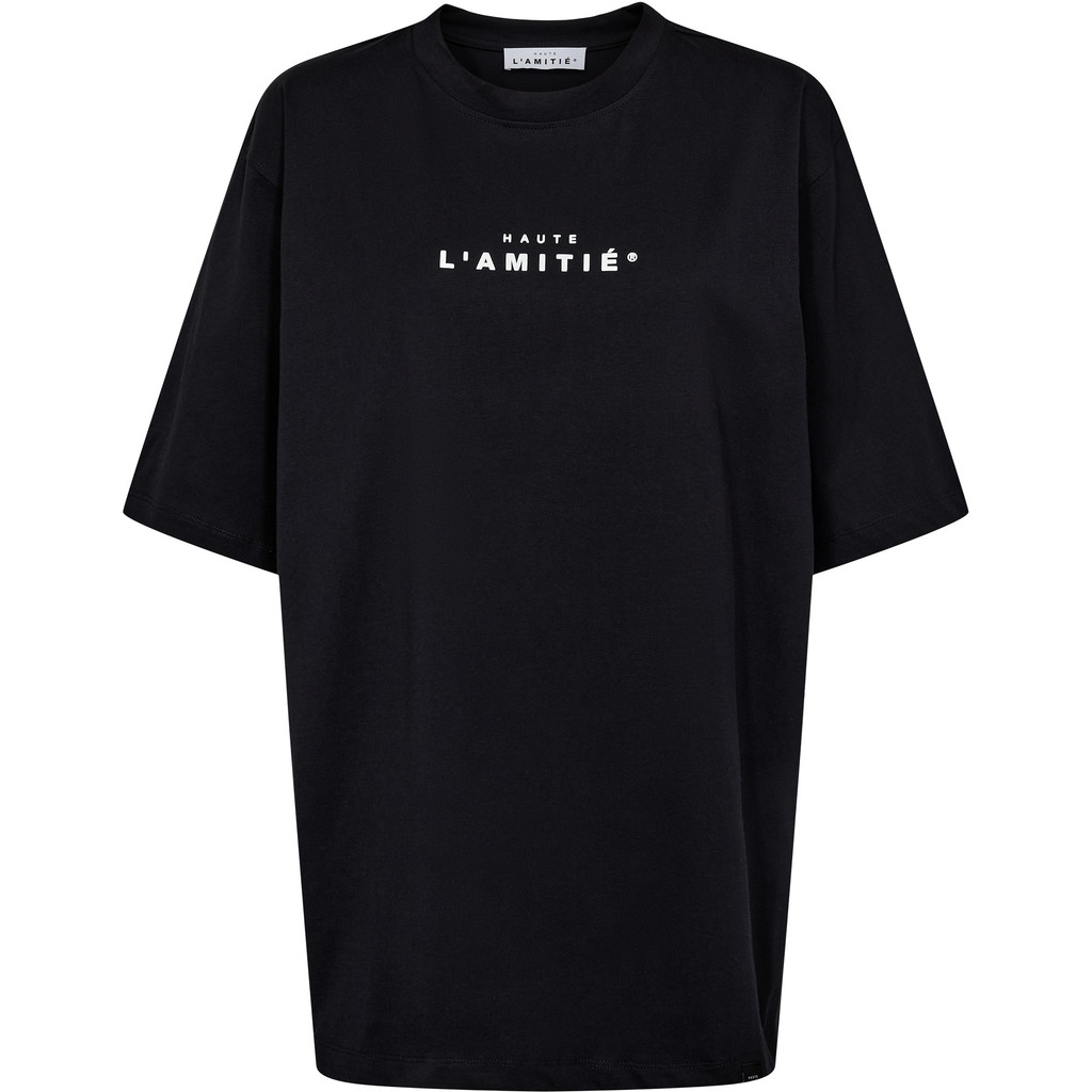 HL10385_Black Crew Rub Print Tee - Black - Afbeelding 1