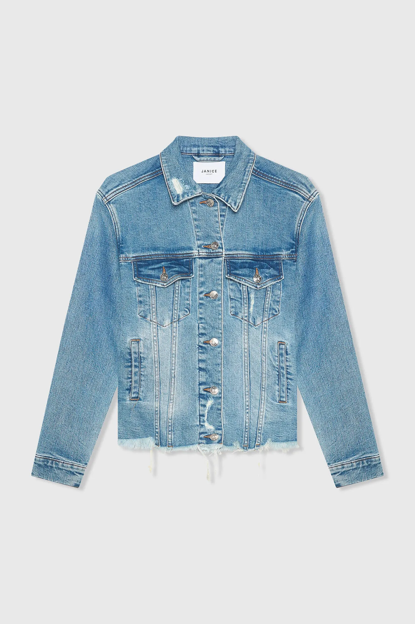 denim-spijkerjack-stretch-dames-gregory-blauw-379-janice-00 Gregory Denim Jacket - Blauw 379 - Afbeelding 1