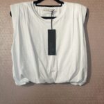 Milla Cropped Padded Tee - White