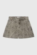 Arthur Denim Shorts - Leopard