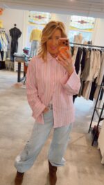 Stripe Blouse - Soft Pink/Green - Afbeelding 2