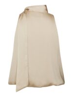 Veda Drapy Satin Top - Dark Sand - Afbeelding 2