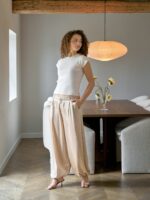 Fayla Drapy Satin Balloon - Dark Sand - Afbeelding 4