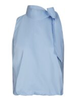 Veda Poplin Top - Light Blue