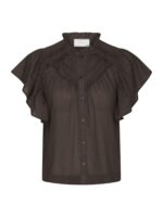 Vinsa S Voile Top - Dark Brown