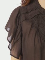 Vinsa S Voile Top - Dark Brown - Afbeelding 2