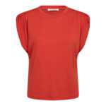 CamillaCC Ruched Shoulder Tee - Flame