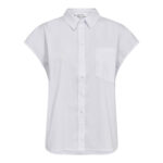 ElaraCC Slit Back SS Shirt - White