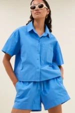 Mara Poplin Blouse - Regatta Blue - Afbeelding 2