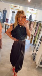 Evita Crop Harem Tall Pant - Mocca - Afbeelding 2