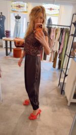 Evita Crop Harem Tall Pant - Mocca - Afbeelding 3