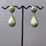 Hinth - Tear Drop - Brushed - Earrings - Gold