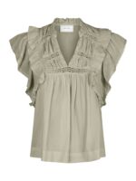 Jayla S Voile Top - Smoke Green