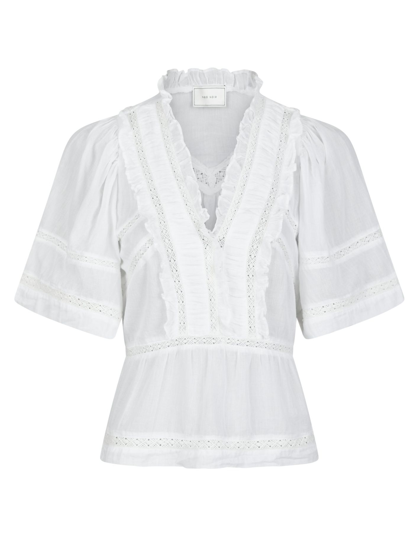 161856_120_0 Evienne S Voile Top - White - Afbeelding 1