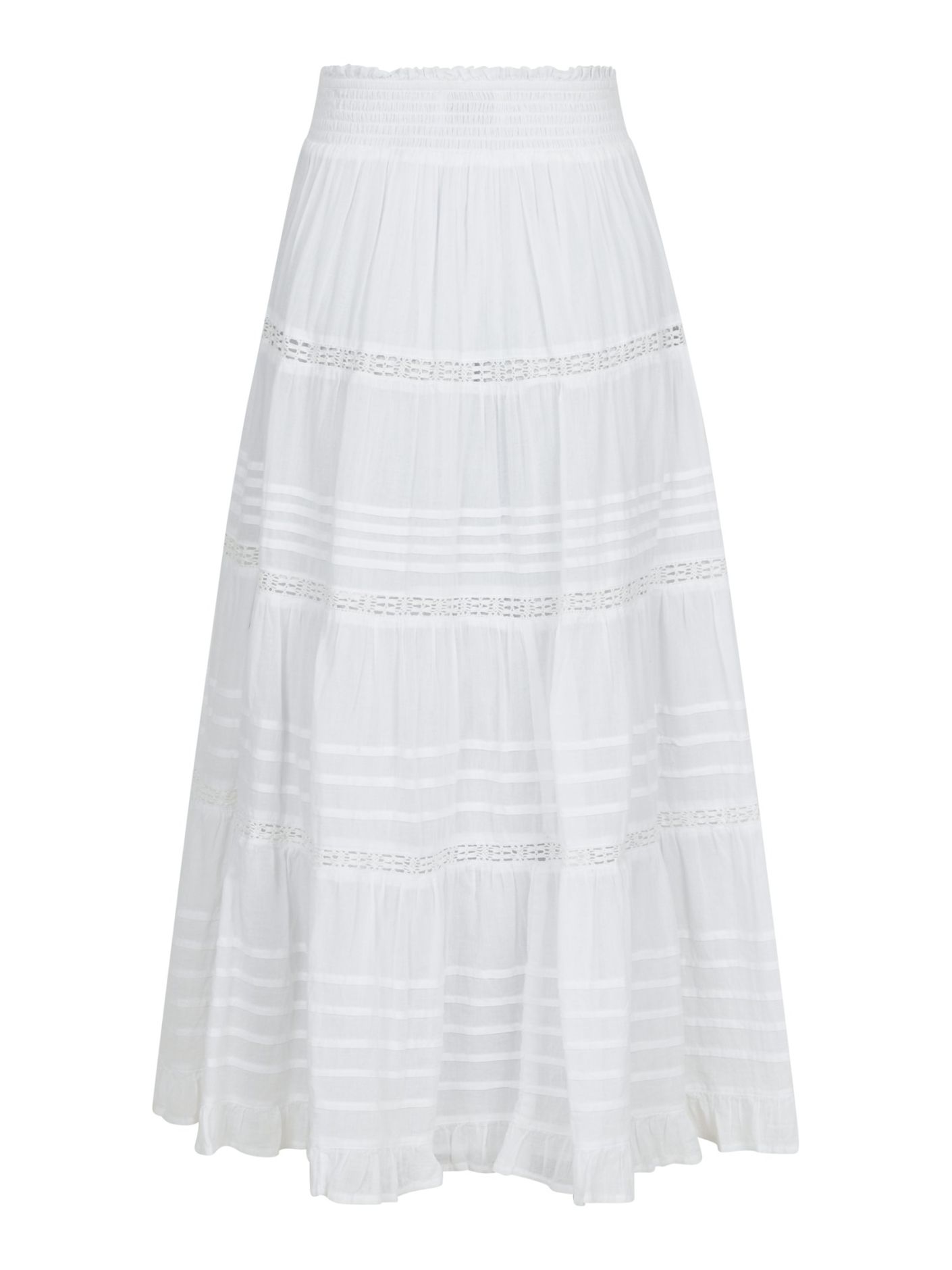 161872_120_1 Felicia S Voile Skirt - White - Afbeelding 1